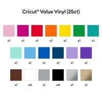 Pachet folie autoadezivă permanentă Cricut – 25 de coli, 30,5 x 30,5 cm – pentru mașini de tăiat Cricut, decorațiuni și autocolante 3