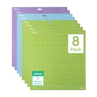 Set mixt de plăci de tăiere Cricut 30,5 x 30,5 cm, 8 buc - 4 StandardGrip, 2 LightGrip, 2 StrongGrip - pentru mașinile Explore și Maker 1