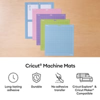 Set mixt de plăci de tăiere Cricut 30,5 x 30,5 cm, 8 buc - 4 StandardGrip, 2 LightGrip, 2 StrongGrip - pentru mașinile Explore și Maker 4