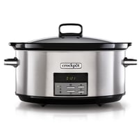Slow Cooker Digital Crock-Pot CSC063X 7,5 L – Oală pentru gătit lent din oțel inoxidabil pentru 10+ persoane, cu timp de gătire reglabil 1