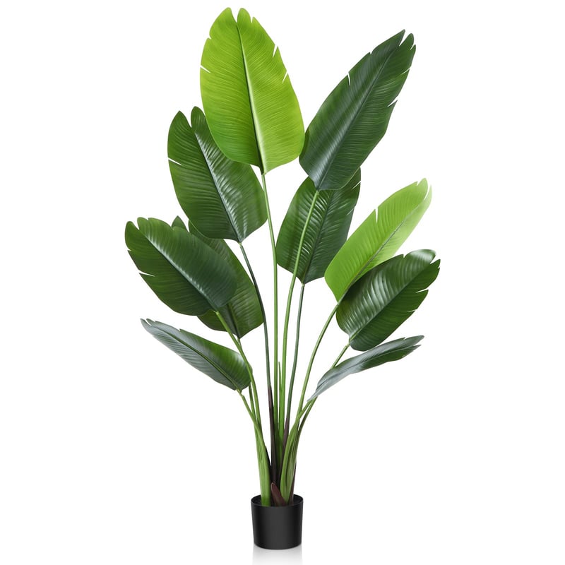 Umjetna biljka CROSOFMI strelicija s 10 listova – zelena – 150 cm