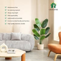 CROSOFMI Művirág Madárparadicsomfa 150 cm Trópusi Pálma 10 Levéllel 6