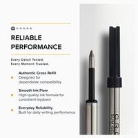 Náplň do gélového pera Cross Medium Slim – čierna, 1 ks na karte (8910-1) 4