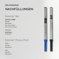 Náplň do gélového pera Cross Medium Slim – čierna, 1 ks na karte (8910-1) 8