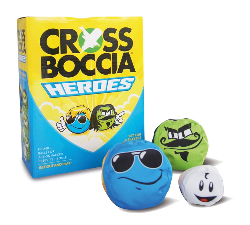 Crossboccia Doublepack Heroes súprava na bocciu pre 2 hráčov, dizajn Mexican a Dude, 2x3 látkové vrecúška, priemer 8 cm, plnené granulátom, cieľová guľôčka