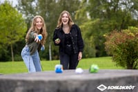 Crossboccia Doublepack Heroes súprava na bocciu pre 2 hráčov, dizajn Mexican a Dude, 2x3 látkové vrecúška, priemer 8 cm, plnené granulátom, cieľová guľôčka 5