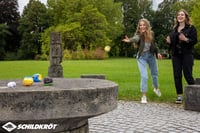 Crossboccia Doublepack Heroes súprava na bocciu pre 2 hráčov, dizajn Mexican a Dude, 2x3 látkové vrecúška, priemer 8 cm, plnené granulátom, cieľová guľôčka 3