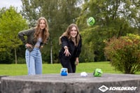 Crossboccia Doublepack Heroes súprava na bocciu pre 2 hráčov, dizajn Mexican a Dude, 2x3 látkové vrecúška, priemer 8 cm, plnené granulátom, cieľová guľôčka 4