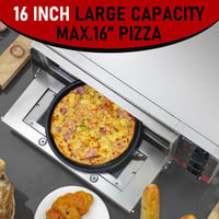 CROSSON elektromos pizzasütő 400x400mm tűzálló kővel, 350°C, időzítő 4