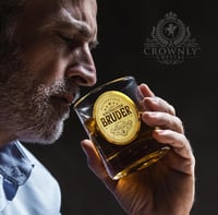 CROWNLY CRYSTAL Gravírozott Whisky Pohár Testvérnek Személyre Szabott Ajándék 7