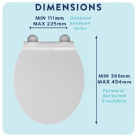 Croydex Flexi-Fix Victoria Slim Line WC daska, bijela, antibakterijska, Flexi-Fix pričvršćivanje, 42,5 x 37 x 5 cm 4