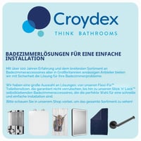 Croydex Flexi-Fix Victoria Slim Line WC daska, bijela, antibakterijska, Flexi-Fix pričvršćivanje, 42,5 x 37 x 5 cm 9