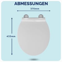 Croydex Flexi-Fix Victoria Slim Line WC daska, bijela, antibakterijska, Flexi-Fix pričvršćivanje, 42,5 x 37 x 5 cm 3