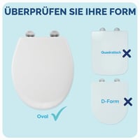 Croydex Flexi-Fix Victoria Slim Line WC daska, bijela, antibakterijska, Flexi-Fix pričvršćivanje, 42,5 x 37 x 5 cm 10