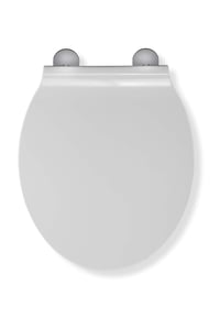 Croydex Flexi-Fix Victoria Slim Line WC daska, bijela, antibakterijska, Flexi-Fix pričvršćivanje, 42,5 x 37 x 5 cm 1