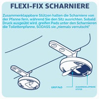 Croydex Flexi-Fix Victoria Slim Line WC daska, bijela, antibakterijska, Flexi-Fix pričvršćivanje, 42,5 x 37 x 5 cm 6