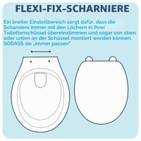 Croydex Flexi-Fix Victoria Slim Line WC daska, bijela, antibakterijska, Flexi-Fix pričvršćivanje, 42,5 x 37 x 5 cm 5