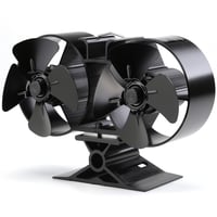 Krbový ventilátor CRSURE, 8-lopatkový, poháňaný teplom, pre kachle na drevo a krby, ekologický a efektívny, vrátane teplomera, pre veľké miestnosti 1