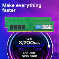 Pamäť Crucial 8GB DDR4 3200MHz (PC4-25600) CL22 pre stolné počítače, UDIMM 288-pin, kompatibilná s Intel a AMD Ryzen - CT16G4DFRA32A 2