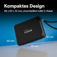 Crucial X9 hordozható külső SSD, USB-C 3.2, 1050 MB/s - 4 TB 6