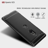 Husă Cruzerlite pentru Sony Xperia XZ3, textură fibră de carbon, husă de protecție subțire din TPU rezistentă la șocuri, carcasă anti-zgârieturi - Negru 4