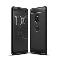 Husă Cruzerlite pentru Sony Xperia XZ3, textură fibră de carbon, husă de protecție subțire din TPU rezistentă la șocuri, carcasă anti-zgârieturi - Negru 1