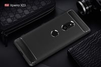 Husă Cruzerlite pentru Sony Xperia XZ3, textură fibră de carbon, husă de protecție subțire din TPU rezistentă la șocuri, carcasă anti-zgârieturi - Negru 2