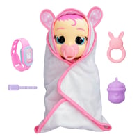 Cry Babies Magic Tears Newborn Coney Deluxe interaktív újszülött baba elektronikus karkötővel, valódi könnyeket sír, kiegészítőkkel, 18 hóna 2