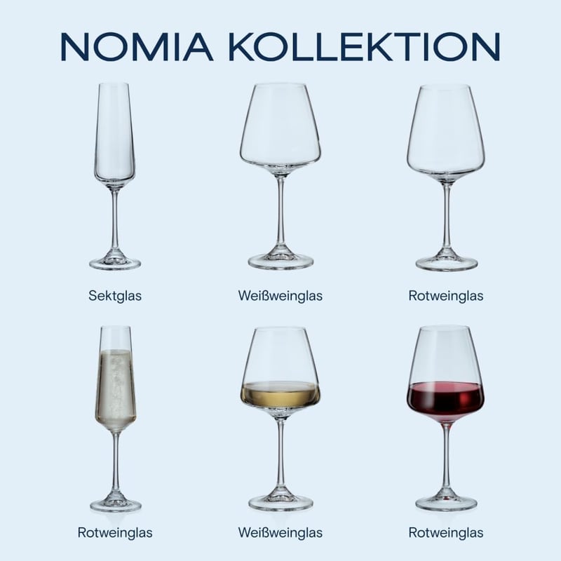 Crystal Bohemia vörös boros pohár szett 6 db 750 ml kristály pohár ajándék - Red wine 750 ml