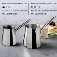 Crystalia cezve török kávéfőző 18/10 rozsdamentes acél - 445 ml 8