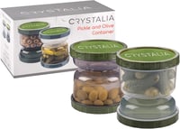 Crystalia Szivárgásmentes Savanyúság Tároló Szűrővel - 1000ml Üveg Befőttesüveg Készlet (2db) - BPA-mentes Kimchi és Olívabogyó Tárolására 8
