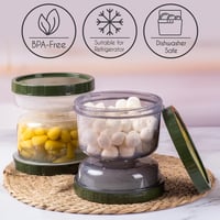 Crystalia Szivárgásmentes Savanyúság Tároló Szűrővel - 1000ml Üveg Befőttesüveg Készlet (2db) - BPA-mentes Kimchi és Olívabogyó Tárolására 2