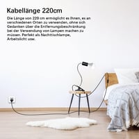 Crzpchas E27 Fekete Fém Csíptetős Lámpa 35cm Hajlítható Nyakkal Asztali Olvasólámpa Kapcsolóval 60W Hálószoba Tanulás 6