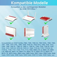 cshare 12V 3.5A Hálózati Adapter - Kompatibilis AVM Fritz!Box 7590, 7560, 7530, 7490 és Telekom Speedport Router Készülékekkel - 1,5m Kábel 3