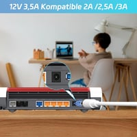cshare 12V 3.5A Hálózati Adapter - Kompatibilis AVM Fritz!Box 7590, 7560, 7530, 7490 és Telekom Speedport Router Készülékekkel - 1,5m Kábel 7