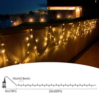 cshare 20m 200 LED Karácsonyi Fényfüzér Időzítővel 8 Üzemmód Meleg Fehér Vízálló 6