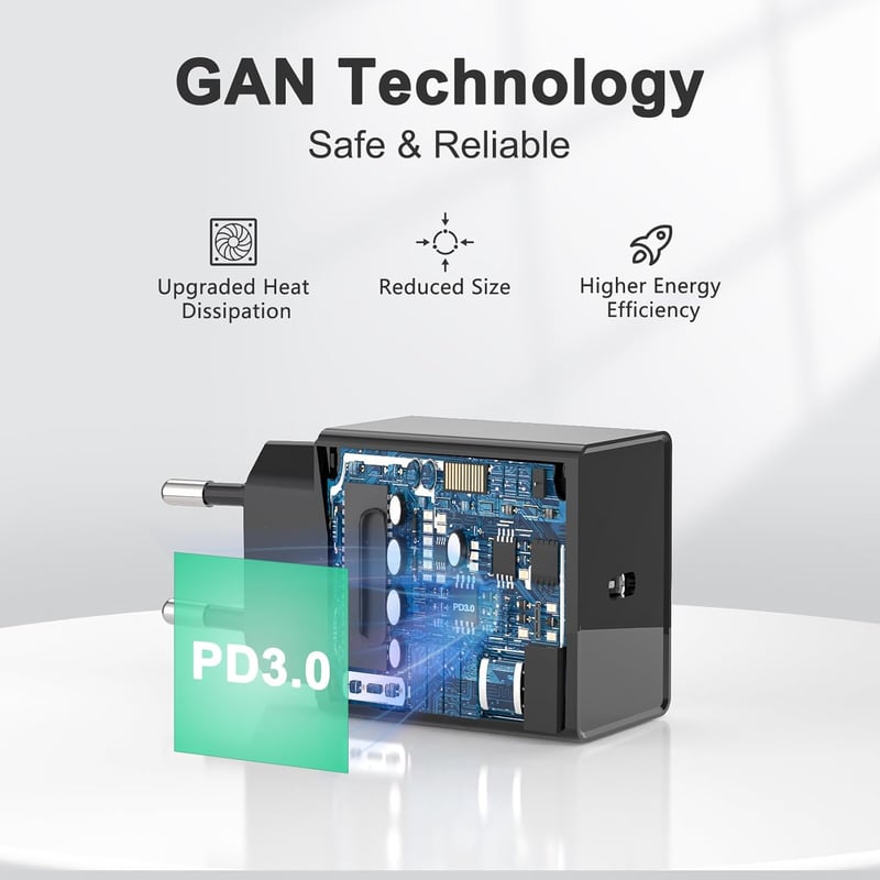 cshare 25W USB-C Gyorstöltő 2m Kábellel - Samsung Galaxy S24/S23/S22/S21/S20/A25/A15 Kompatibilis Fali Töltő - PD 3.0 és PPS Technológia