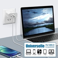 cshare 30W USB-C Gyorstöltő PD 3.0 - Dupla portos fali adapter iPhone 15, Google Pixel, Samsung Galaxy készülékekhez, QC 4.0 technológiával 4