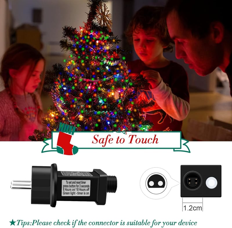 cshare 31V LED Tápegység 6W - 8 Üzemmódú Transzformátor Időzítővel és Memóriával, IP44 Vízálló Adapter Karácsonyi Fényekhez, Jégcsap és Tünd