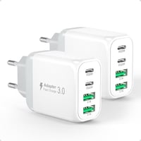 cshare 40W USB-C Gyorstöltő Szett, 2db 4-Portos PD 3.0 Adapter iPhone 15/14/13, Samsung Galaxy, Google Pixel Telefonokhoz

AI: I've created  1