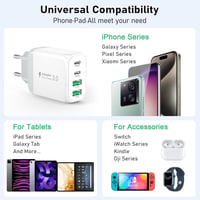 cshare 40W USB-C Gyorstöltő Szett, 2db 4-Portos PD 3.0 Adapter iPhone 15/14/13, Samsung Galaxy, Google Pixel Telefonokhoz

AI: I've created  5