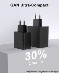 cshare 45W GaN USB-C Gyorstöltő Samsung S24 Ultra/S24+/S23/S22 Készülékekhez - PPS PD3.0 Technológia, 2m 5A Kábellel, Fekete 5