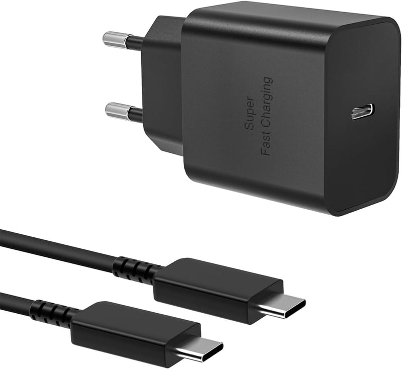 cshare 45W GaN USB-C Gyorstöltő Samsung S24 Ultra/S24+/S23/S22 Készülékekhez - PPS PD3.0 Technológia, 2m 5A Kábellel, Fekete