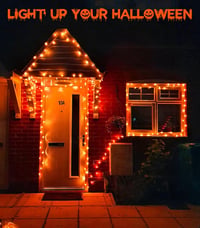 cshare Halloween Fényfüzér - 5m 50 LED Narancssárga Tündérfény, IP65 Vízálló Elemes Dekoráció Töklámpáshoz, Ablakra, Kerti Partikhoz 7