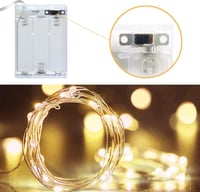 cshare LED Tündérfény 5m - 50 LED Mikro Fényfüzér Hajlítható Rézhuzalon, Elemes Kerti/Beltéri Dekoráció Esküvőre, Partira, Karácsonyra (Mele 5