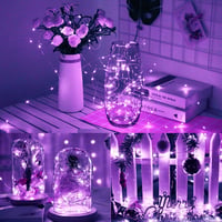 cshare Lila LED Tündérfény 3m - 30 LED Csillag Mikro Fényfüzér Halloweenre, Esküvőre, Partikra - Elemes Kültéri/Beltéri Dekoráció 4