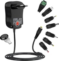 cshare Univerzális Hálózati Adapter 3-12V 12W - 7 Cserélhető Csatlakozóval, 1A, LED Szalaghoz, Kamerához, Routerhez, Elektronikai Eszközökhö 1