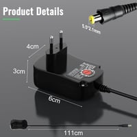 cshare Univerzális Hálózati Adapter 3-12V 12W - 7 Cserélhető Csatlakozóval, 1A, LED Szalaghoz, Kamerához, Routerhez, Elektronikai Eszközökhö 5