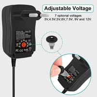 cshare Univerzális Hálózati Adapter 30W - 3V-12V Állítható Feszültség, 8 DC Csatlakozó, 5V USB Port - LED Szalag, Router, CCTV Kamera, TV Bo 2