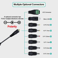 cshare Univerzális Hálózati Adapter 30W - 3V-12V Állítható Feszültség, 8 DC Csatlakozó, 5V USB Port - LED Szalag, Router, CCTV Kamera, TV Bo 3
